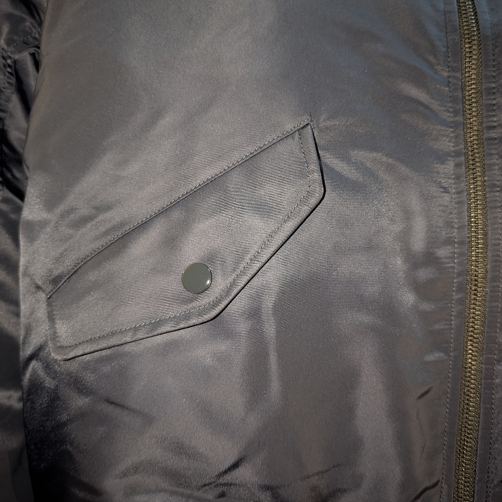 Theory Flight Slim-Fit Bomber Jacket navy blue sz LRG - Picture 7 of 7